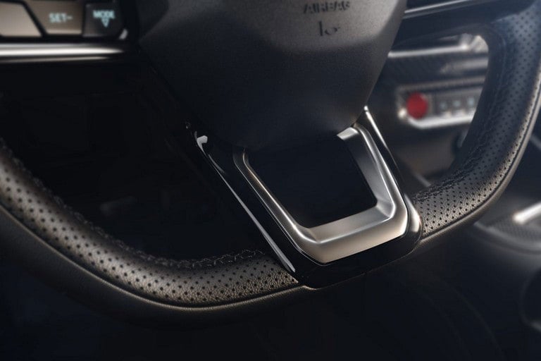 2024 Ford Mustang® model interior showing the flat-bottom steering wheel | Capitol Ford Santa Fe in Santa Fe NM