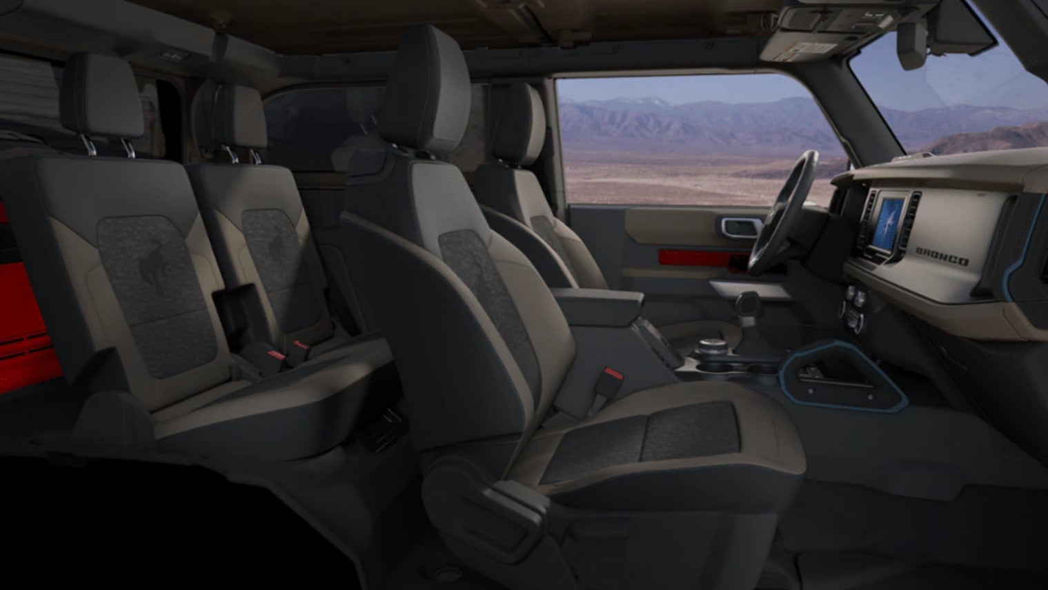 Interior seating on the new 2022 Ford Bronco
