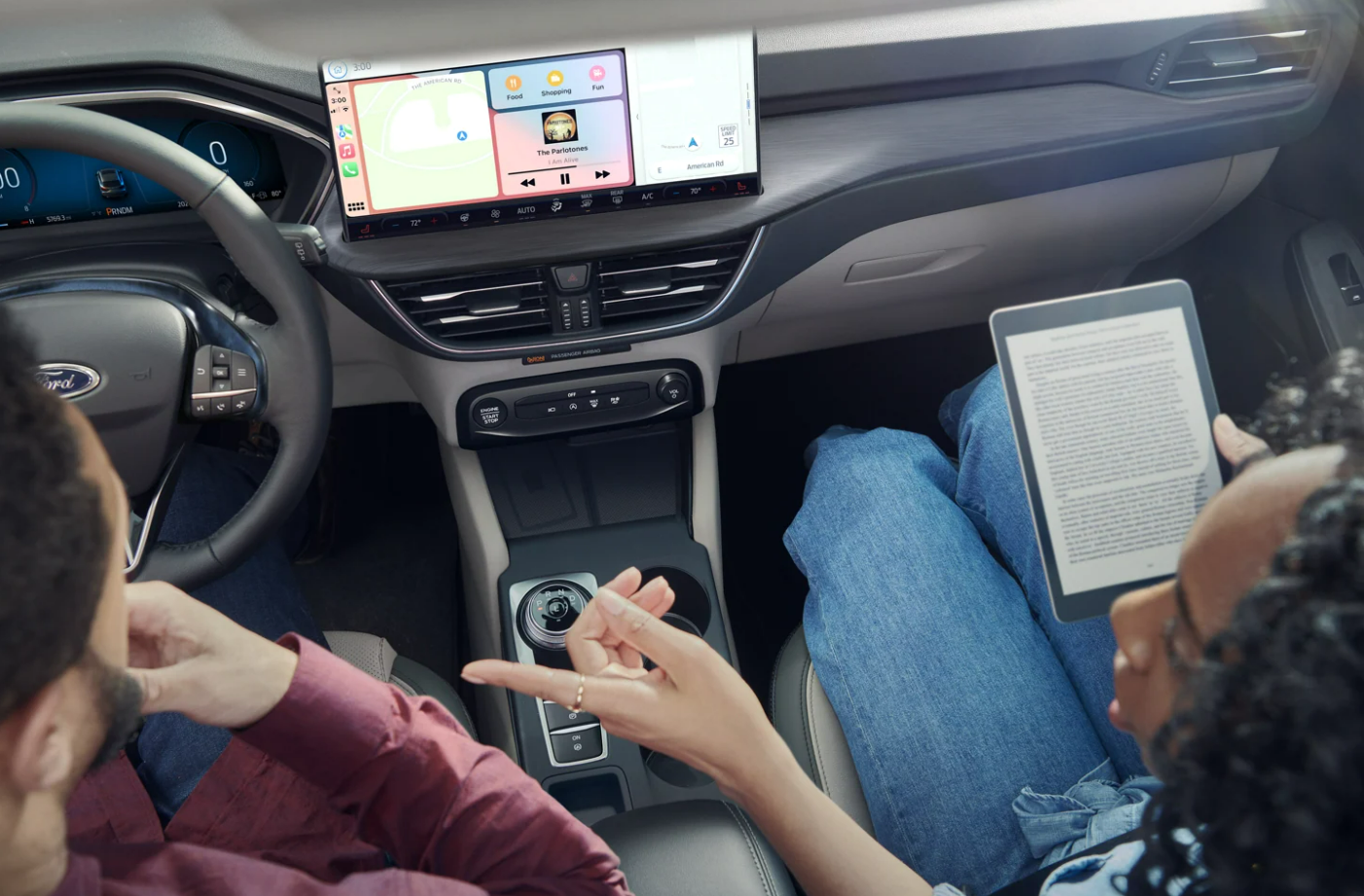 A view of the dash of a 2023 Ford Escape